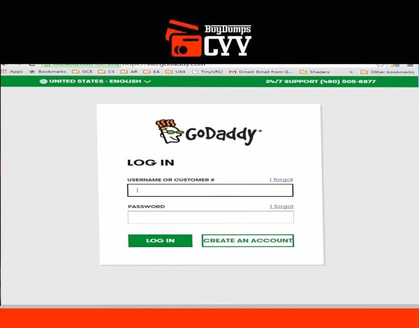 GoDaddy 1 double Login Scam Page